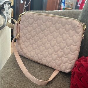Pink Quilted Crossbody Bag